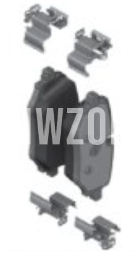 Zadné brzdové platničky (330x20mm kotúč) // šedý lesklý strmeň (OEM)