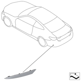 Odrazka zadného nárazníka ľavá G22/G22 LCI/G23/G23 LCI štandardný nárazník (OEM)