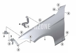 Predný blatník ľavý F32 LCI, F33 LCI, F36 LCI (OEM)