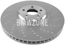 Predný pravý brzdový kotúč (395x36mm) M-Performance dierovaný
