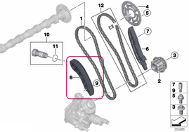 Napínacia lišta rozvodovej reťaze BMW 11318596823 (OEM)