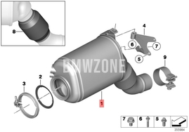 RP Dieselpartikelfilter BMW 18308512709 // EU6 EURO6 (OEM)