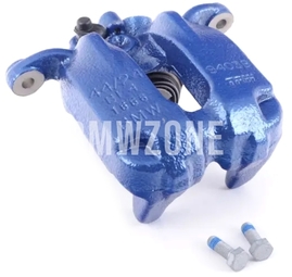Zadný modrý brzdový strmeň ľavý M (396x24mm kotúč) (OEM)