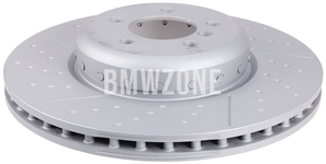 Zadný brzdový kotúč (345x24mm) M-Performance dierovaný / 185mm brzdový bubon