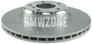 Zadný brzdový kotúč (345x24mm) M-Performance dierovaný / 161mm brzdový bubon