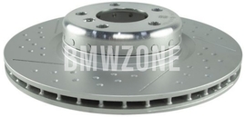 Zadný brzdový kotúč (345x24mm) M-Performance dierovaný / 161mm brzdový bubon (OEM)