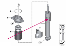 Zadný tlmič pruženia F11/F11 LCI (štandardný podvozok)