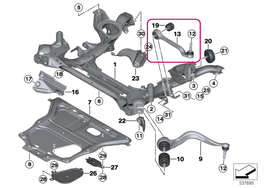Rameno zavesenia kolies xDrive ľavé zadné Fx rad 1,2,3,4 (OEM)
