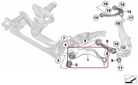 Rameno zavesenia kolies xDrive ľavé predné Fx rad 5 GT,7 (OEM)