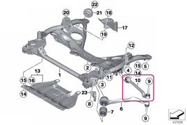 Rameno zavesenia kolies ľavé zadné Fx rad 1,2 (OEM)