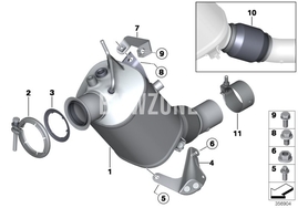 DPF filter Fx 18d, 20d, 25d N47N  N47S1 // EU6 EURO6 (OEM)