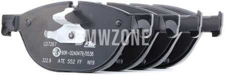 Predné brzdové platničky (348x36mm kotúč / 154mm vnútorný priemer, 374x36mm kotúč / 187mm vnútorný priemer)