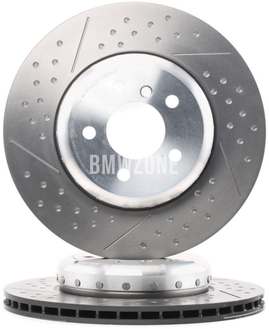 Zadný brzdový kotúč (345x24mm) M-Performance dierovaný / 185mm brzdový bubon
