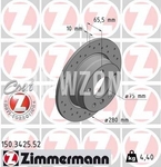 Zadný brzdový kotúč (280x10mm) dierovaný