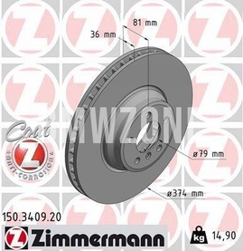 Predný brzdový kotúč (374x36mm)