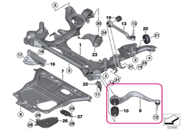 Rameno zavesenia kolies xDrive ľavé predné Fx rad 1,2,3,4