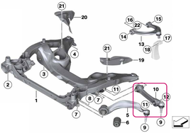 Rameno zavesenia kolies ľavé zadné Fx rad 5 GT,7
