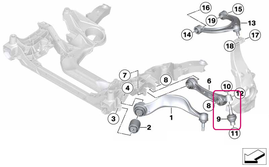 Čap zadného ramena zavesenia kolies xDrive Fx rad 5,6,7
