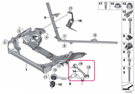 Rameno zavesenia kolies pravé zadné Ex rad 1,3, X1 E84, Z4 E89