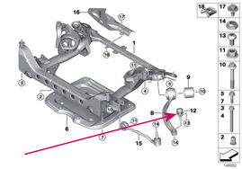 Čap zadného ramena zavesenia kolies xDrive Ex rad 3, X1 E84